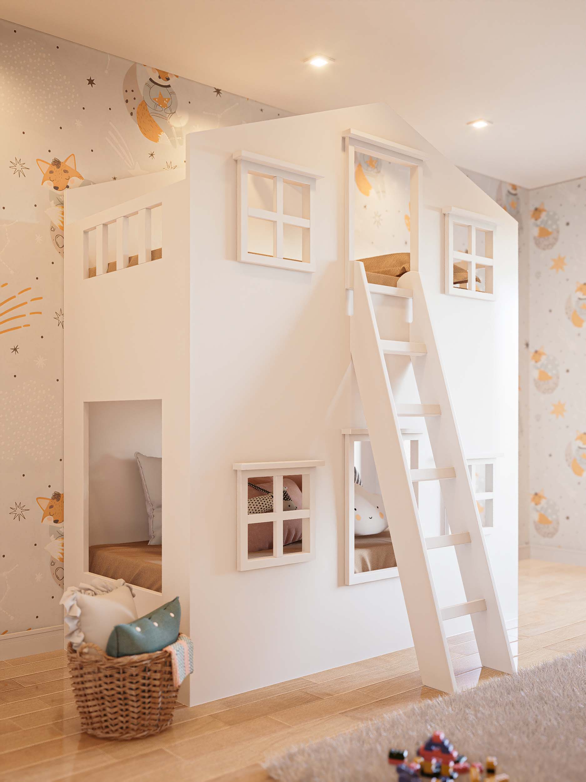 CAMA MONTESSORI DOBLE BLANCA