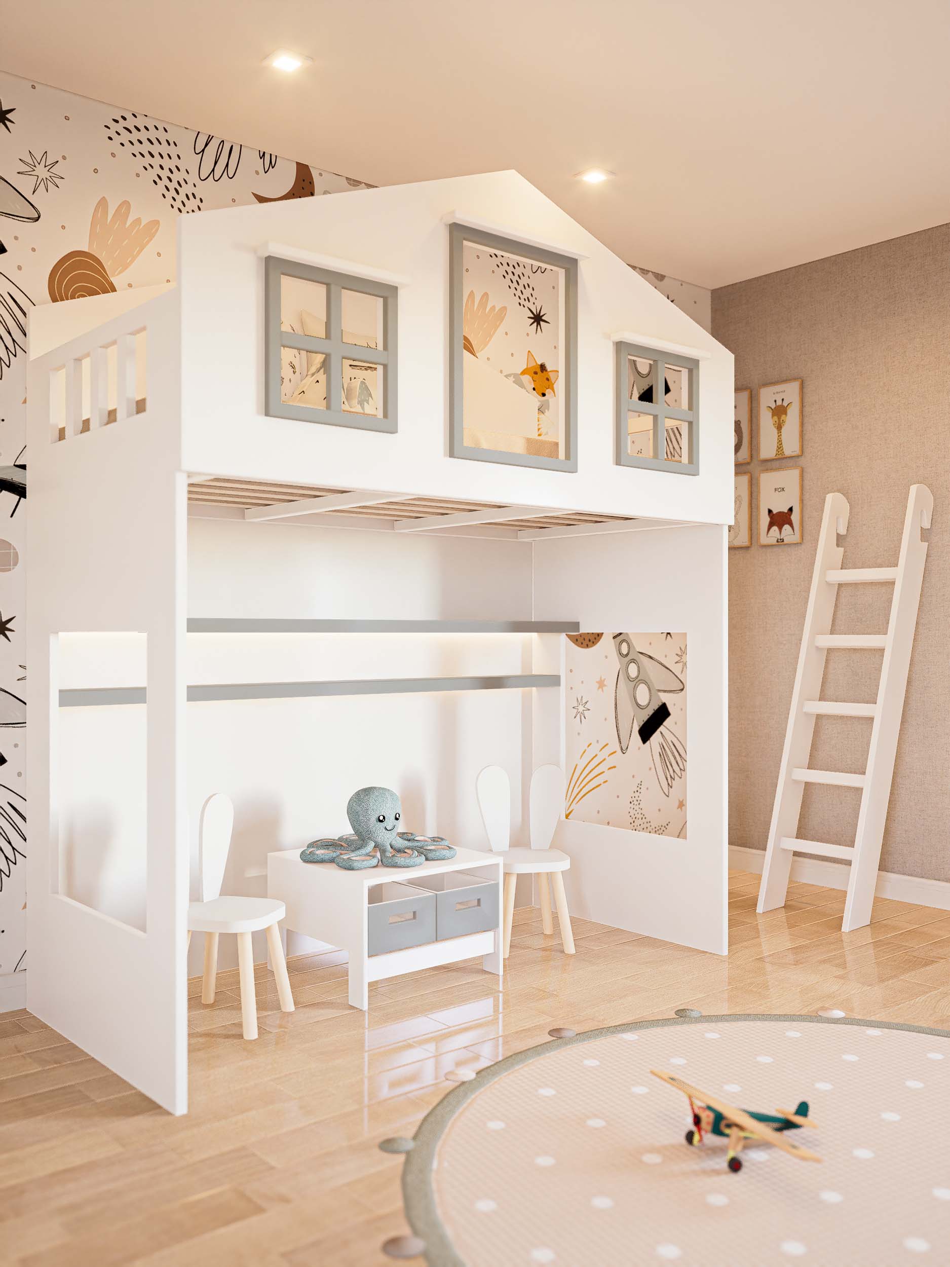 CAMA MONTESSORI PLAYROOM GRIS2