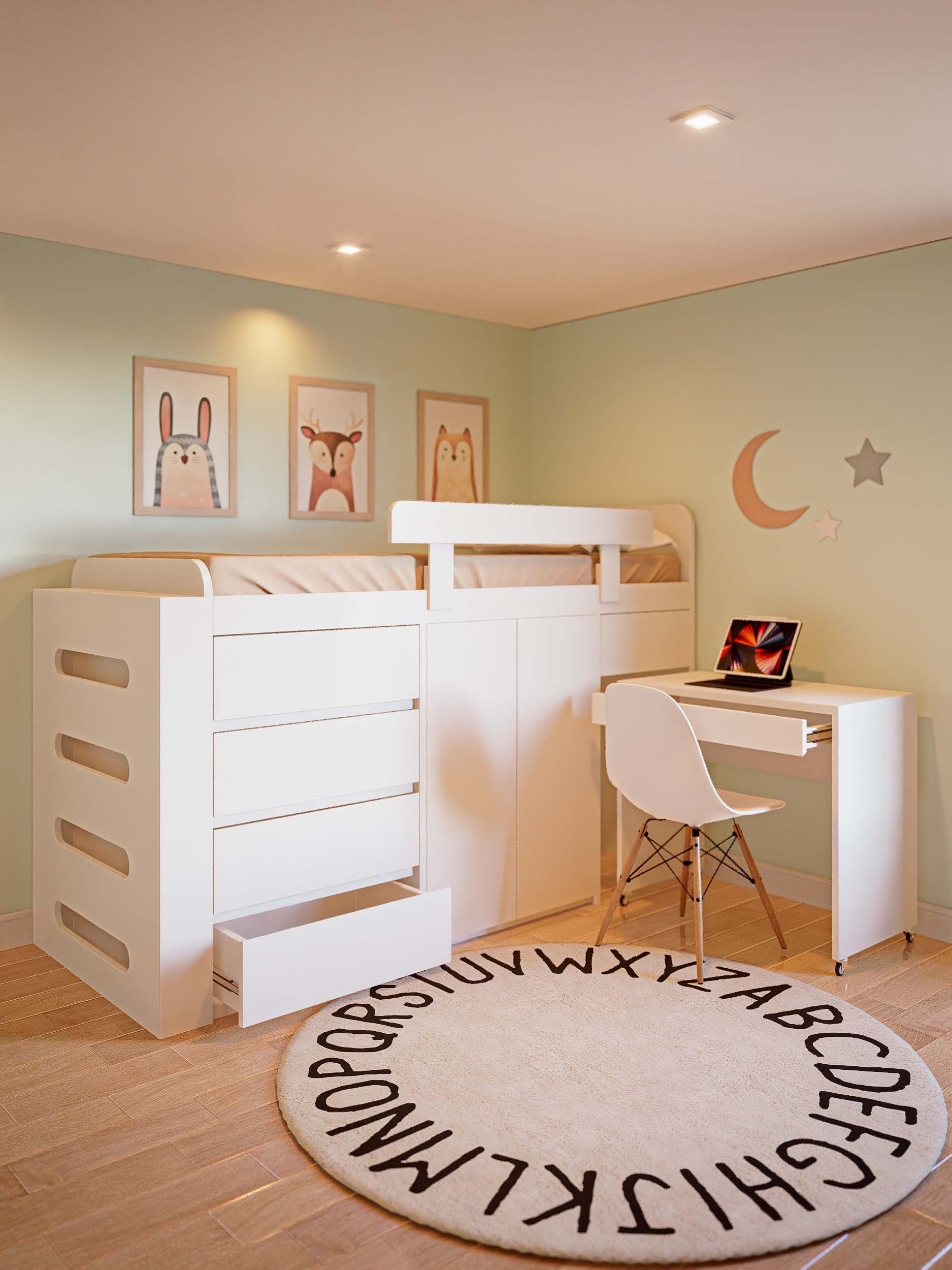 CAMA MULTIFUNCIONAL BLANCO 1