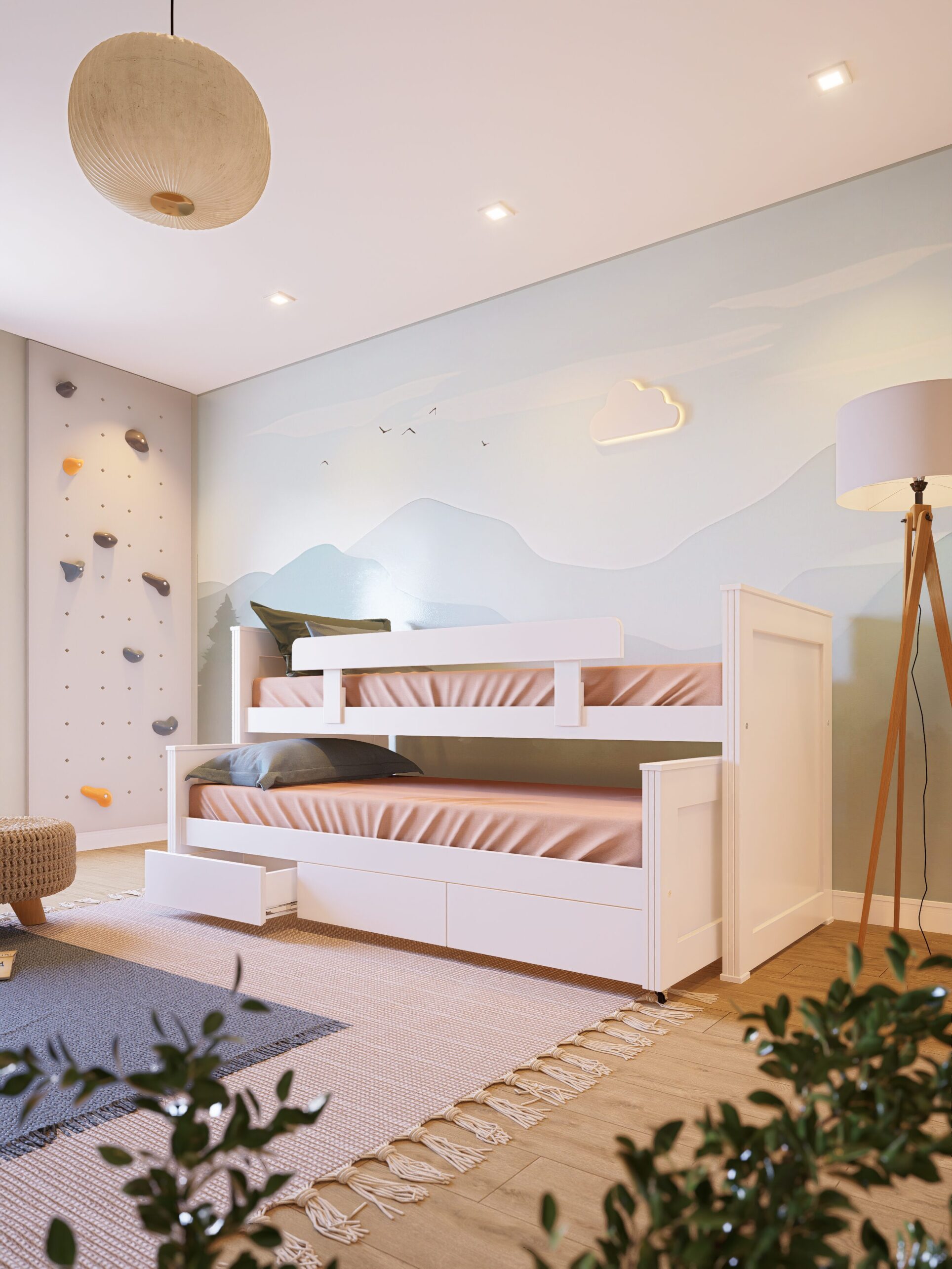CAMA NIDO 3 CAJONES CON BARANDA(1)