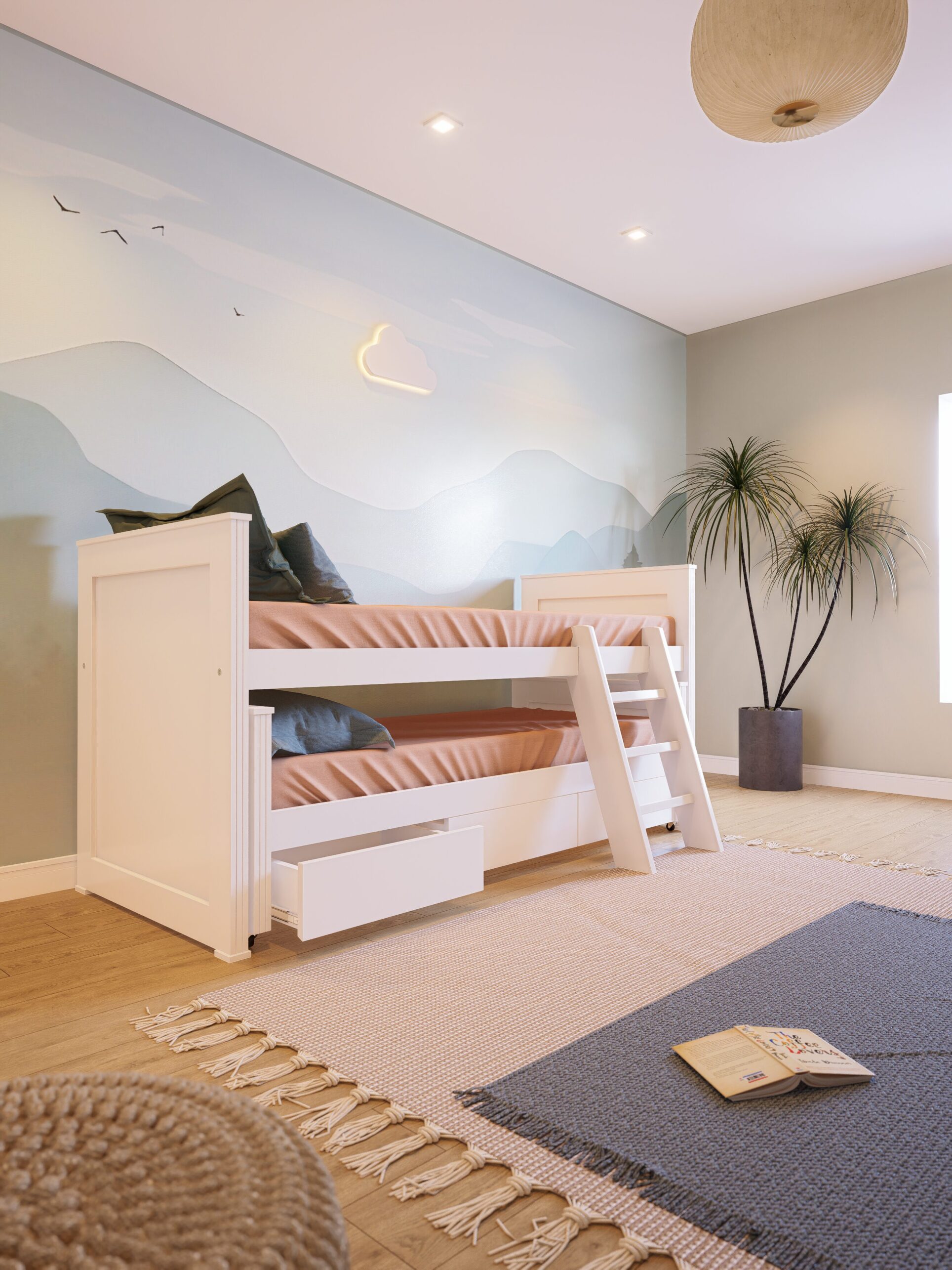 CAMA NIDO 3 CAJONES CON ESCALERA
