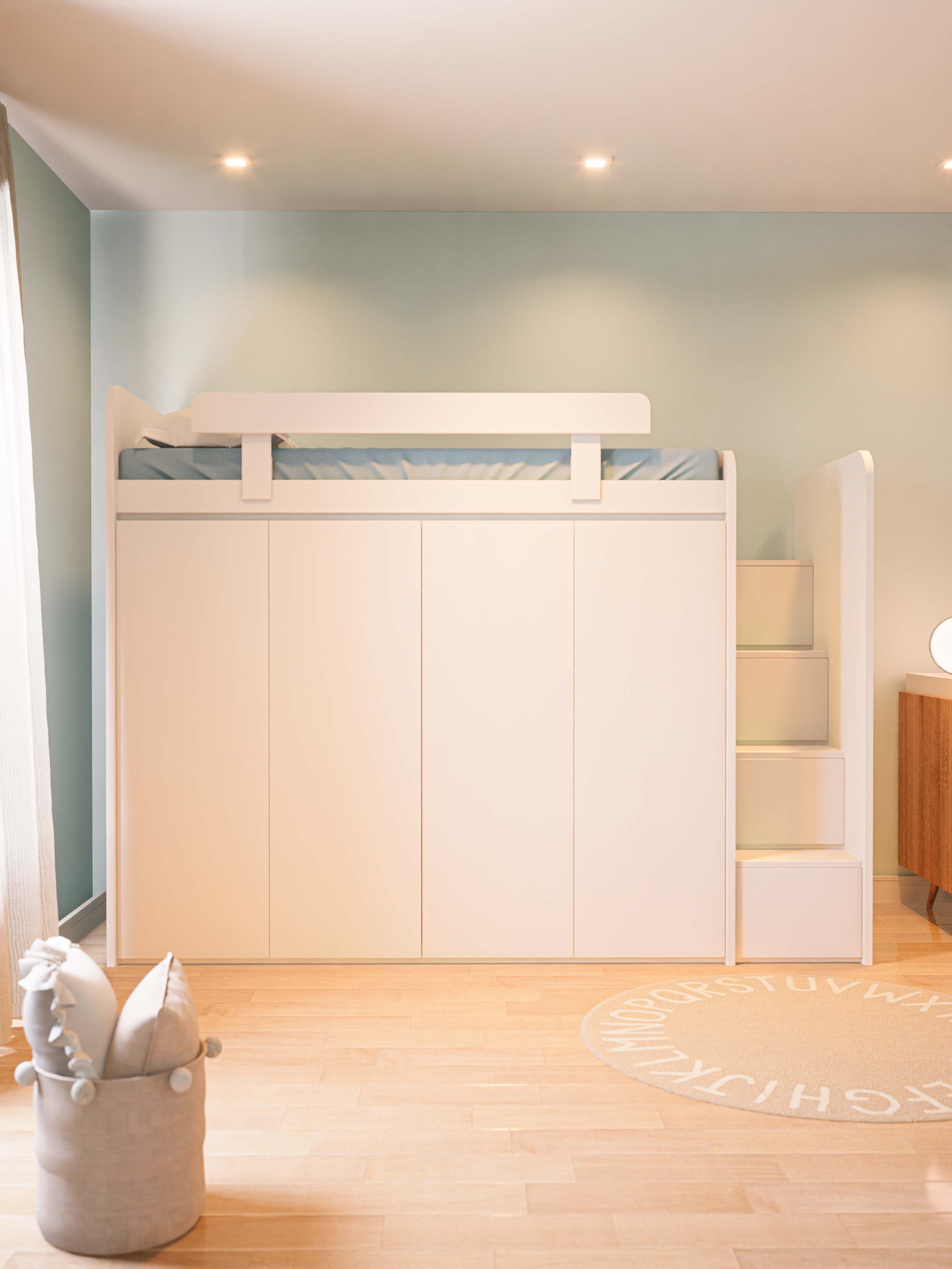 CAMA PLACARD COMPLETO BLANCO